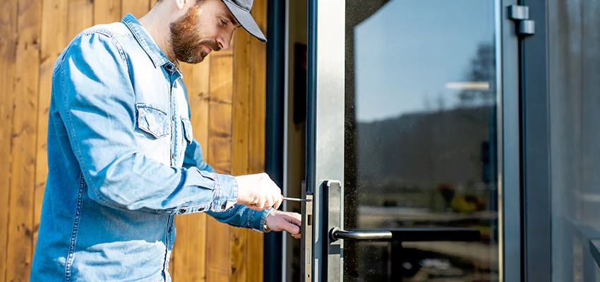Frameless Glass Storefront Door Locks Replacement in Danville